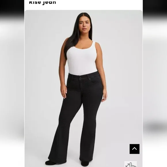 RHINESTONE NWOT TORRID 18R Bombshell Flare High-Rise Jean - Picture 4 of 6